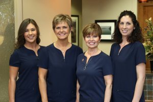 four smiling Oral Surgery Staff in Cranberry Township PA